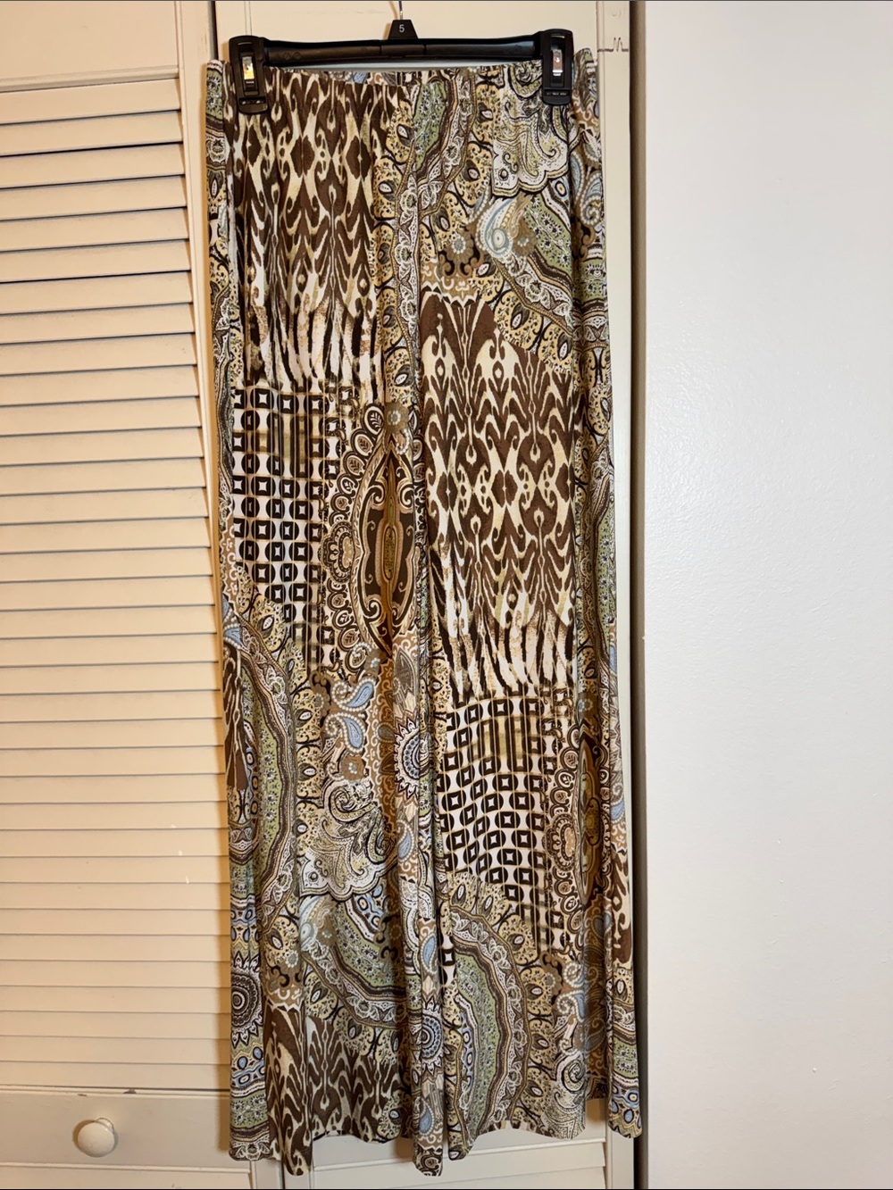 Chicos Women's Wide-Leg Paisley Print Palazzo Pants - Brown